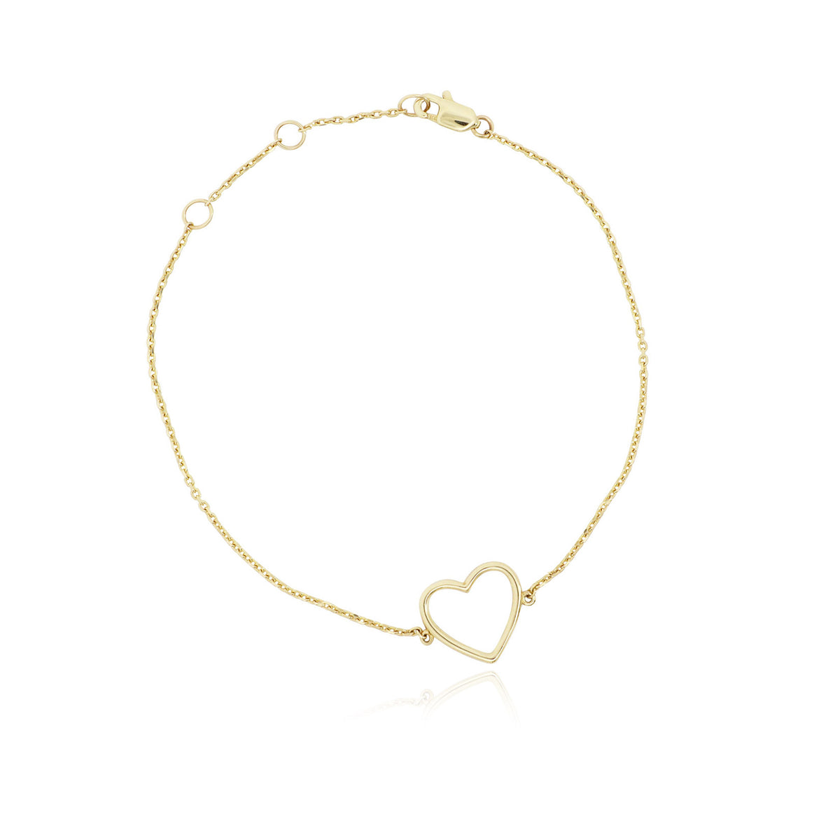 Heart Lock Open Bangle Bracelet