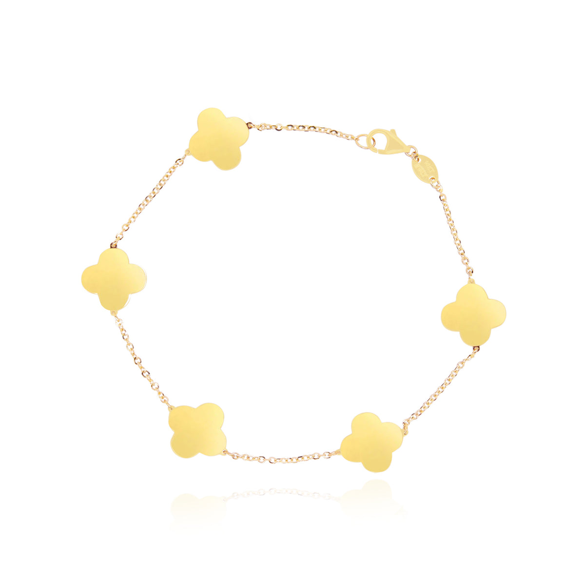 Bracelet Cordon - Mini Golden Clover