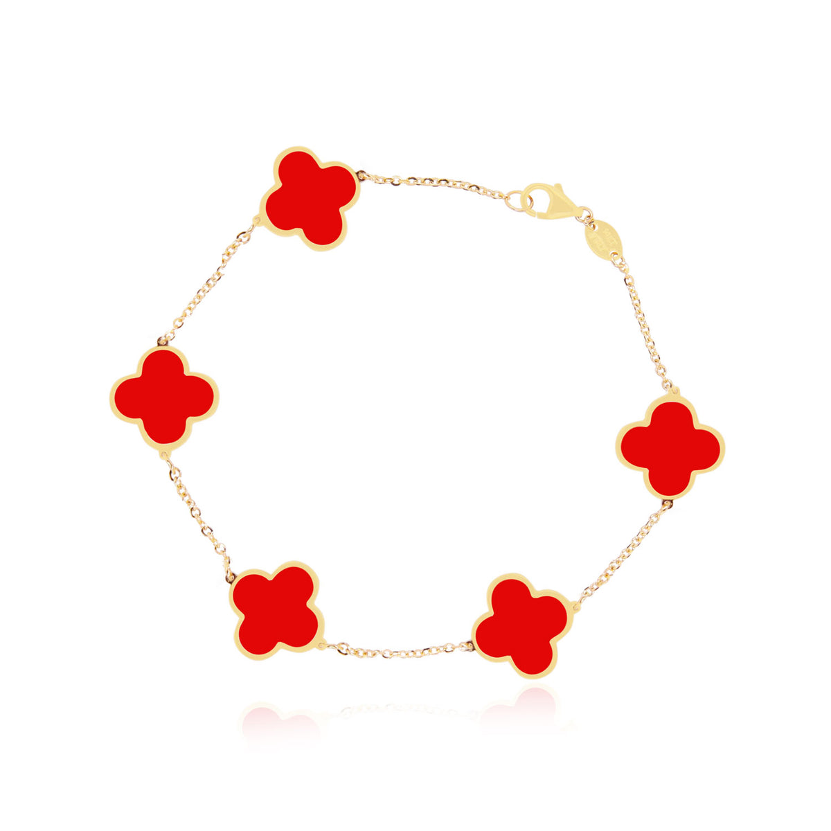 Large Coral Clover Bracelet – The Lovery