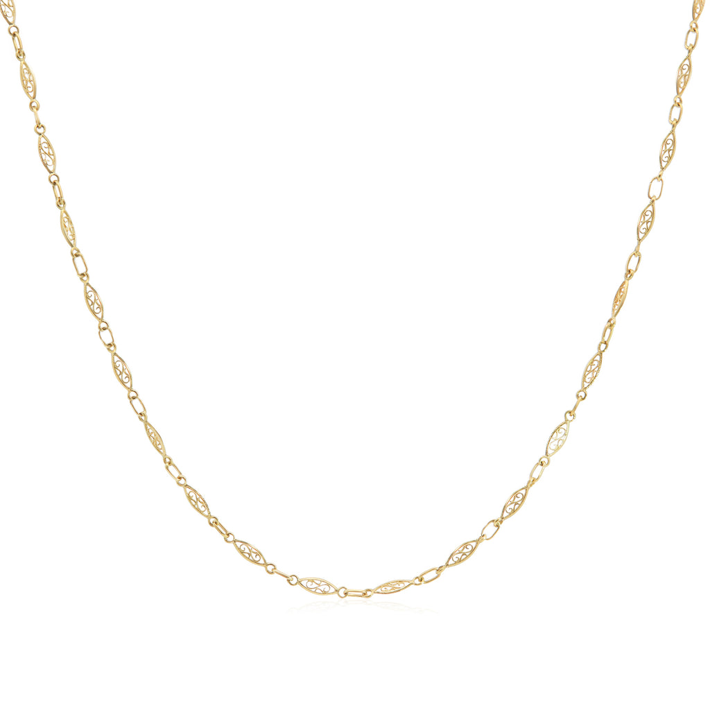 Gold Lace Chain Necklace