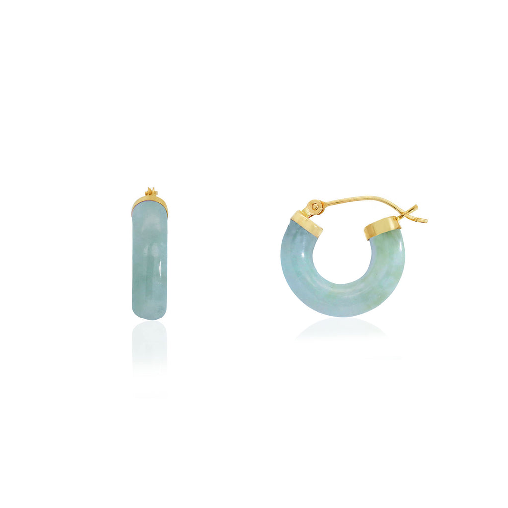 Jade Hoop Earrings
