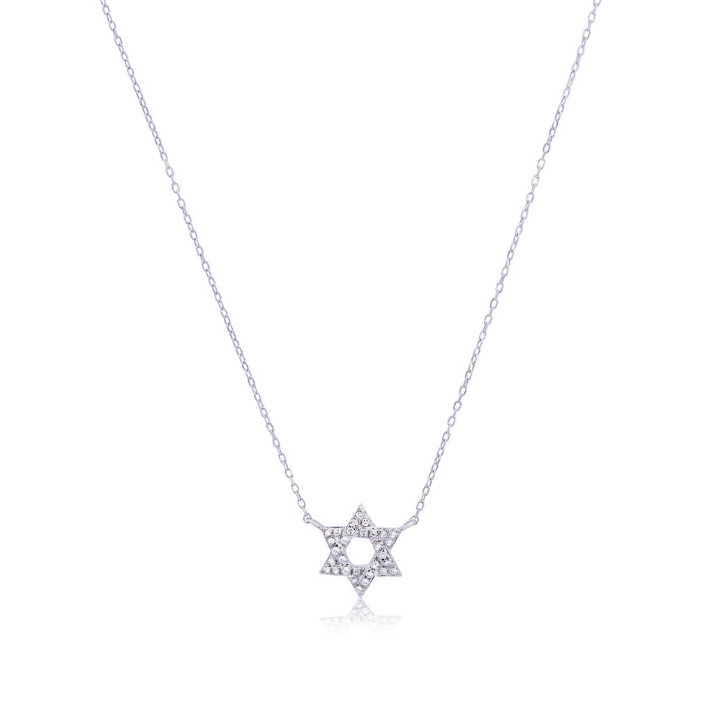 Diamond Star of David Necklace
