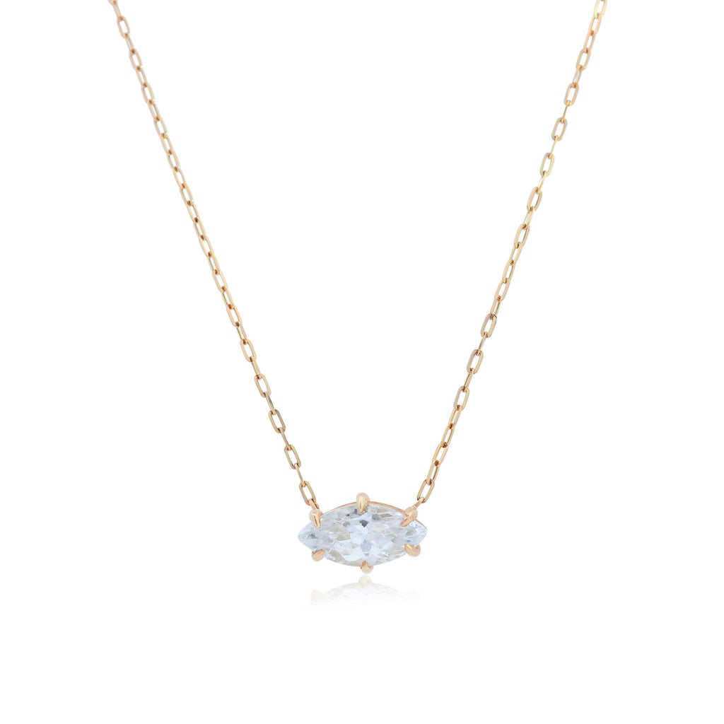 Marquise Diamond Solitaire Necklace