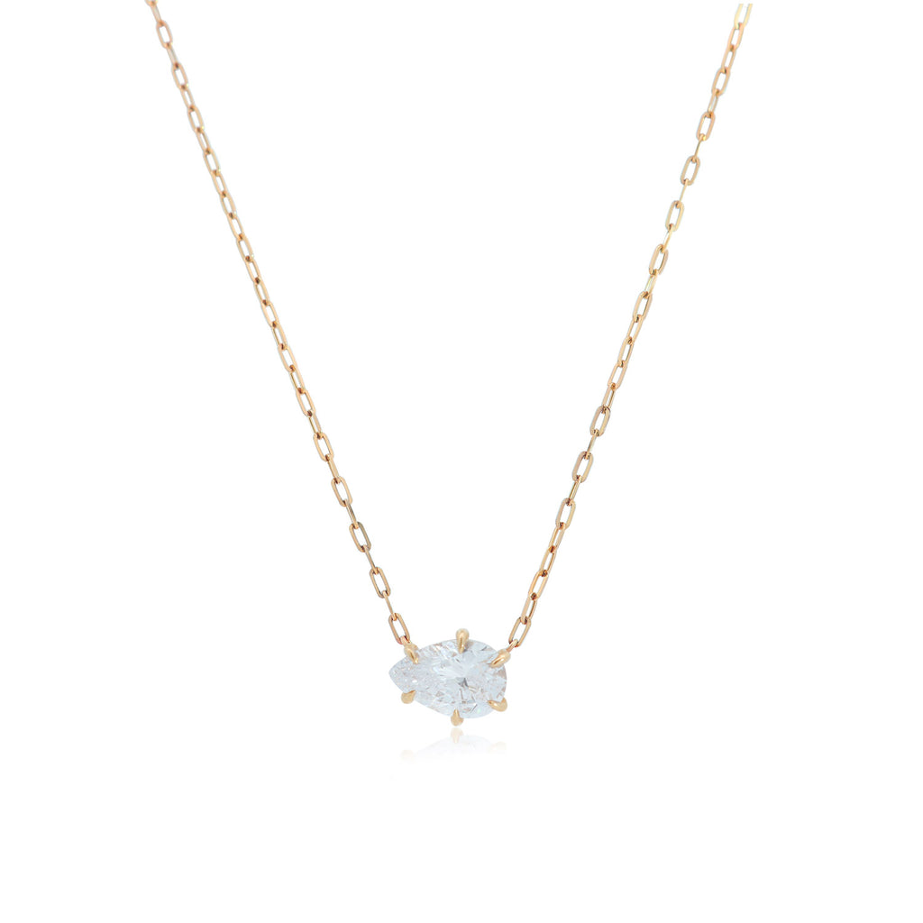 Pear Diamond Solitaire Necklace