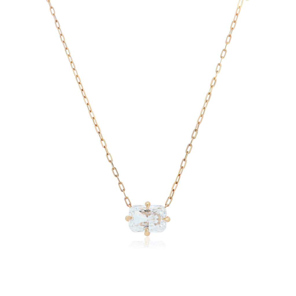 Radiant Cut Diamond Solitaire Necklace