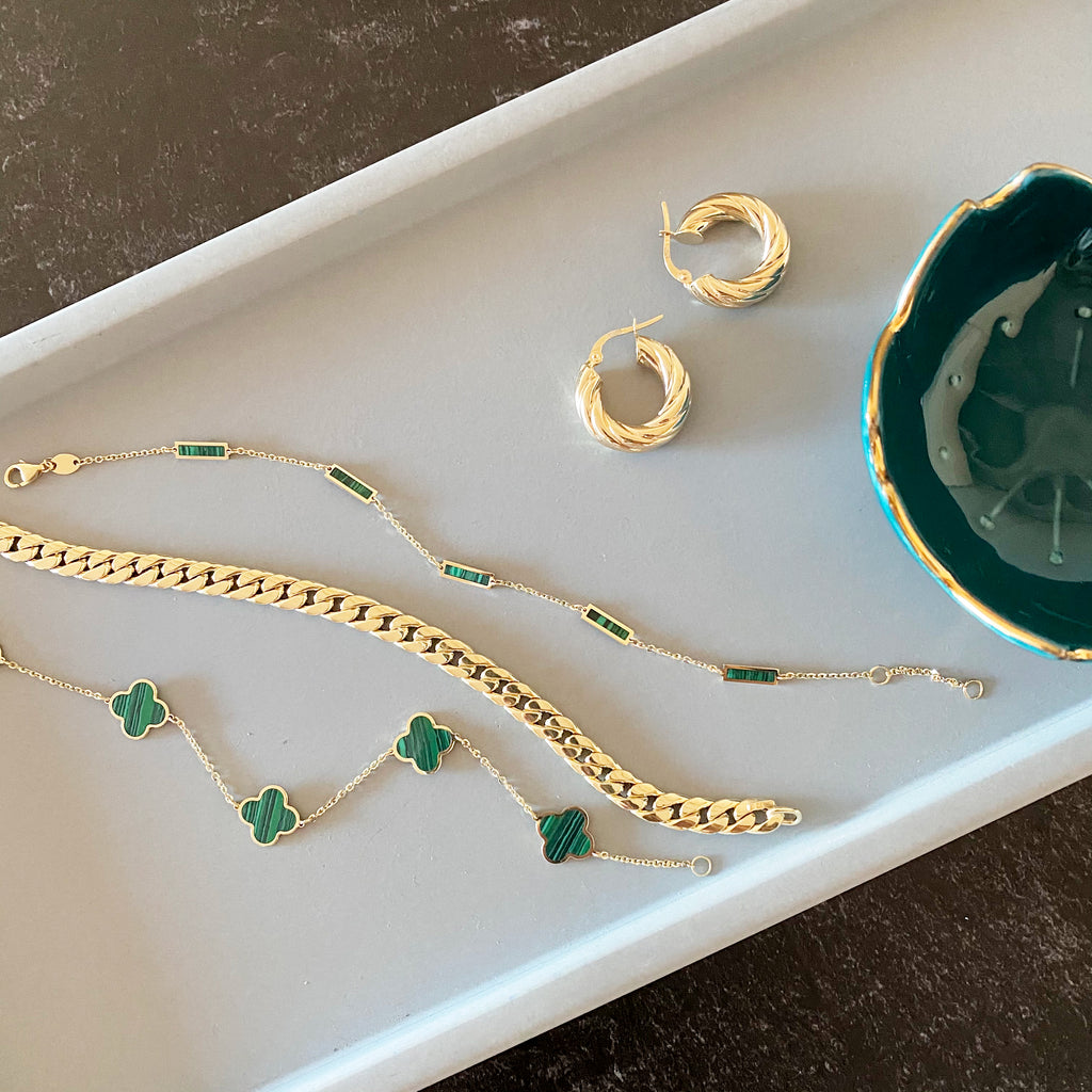 Baguette Malachite Bracelet