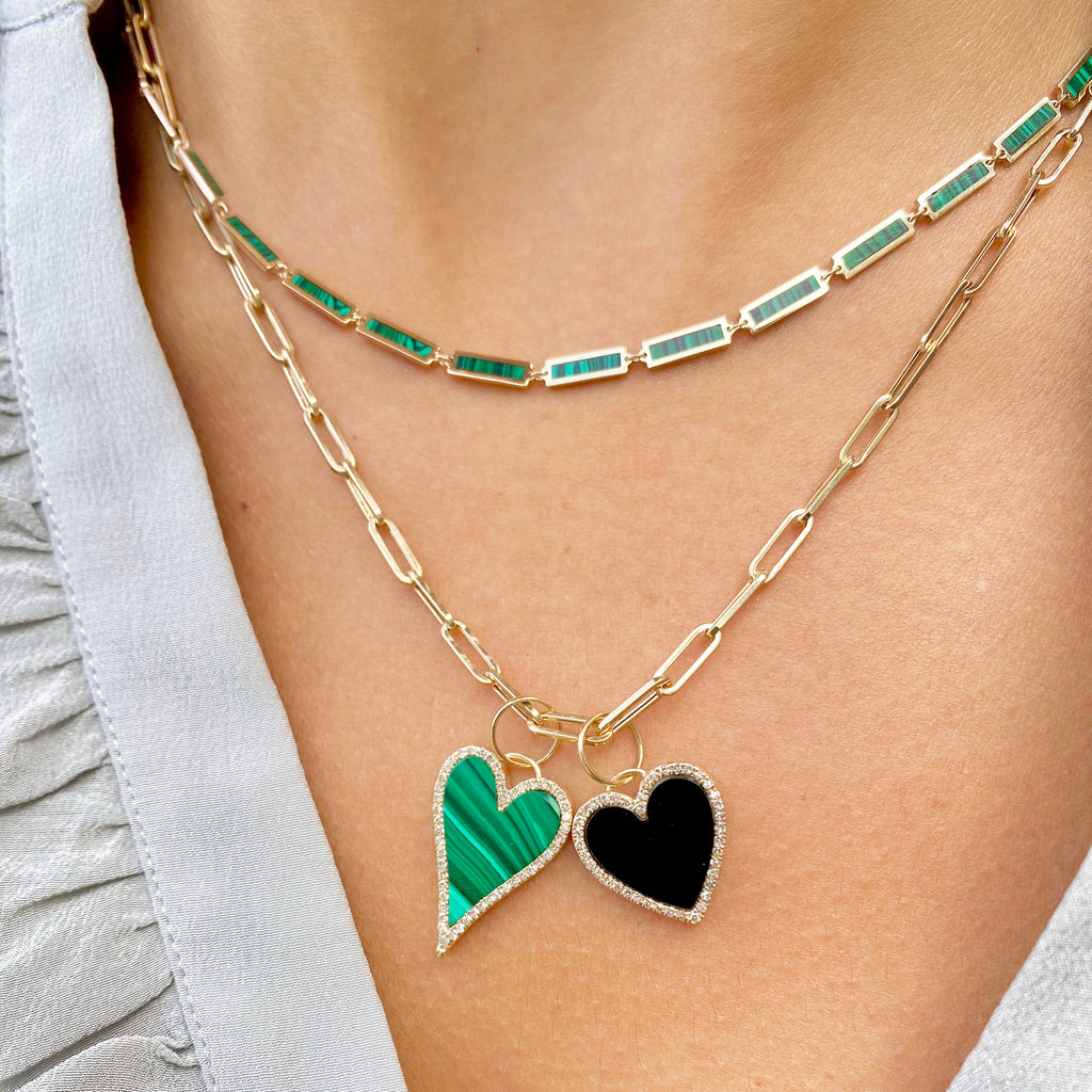 Baguette Malachite Necklace