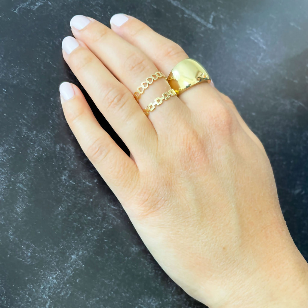 Gold Link Ring