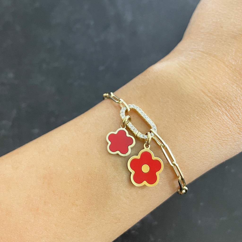 Mini Coral Flower Charm