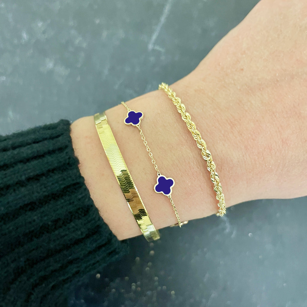 Mini Lapis Clover Bracelet