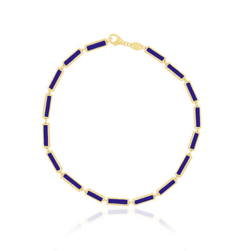 Baguette Lapis Link Bracelet