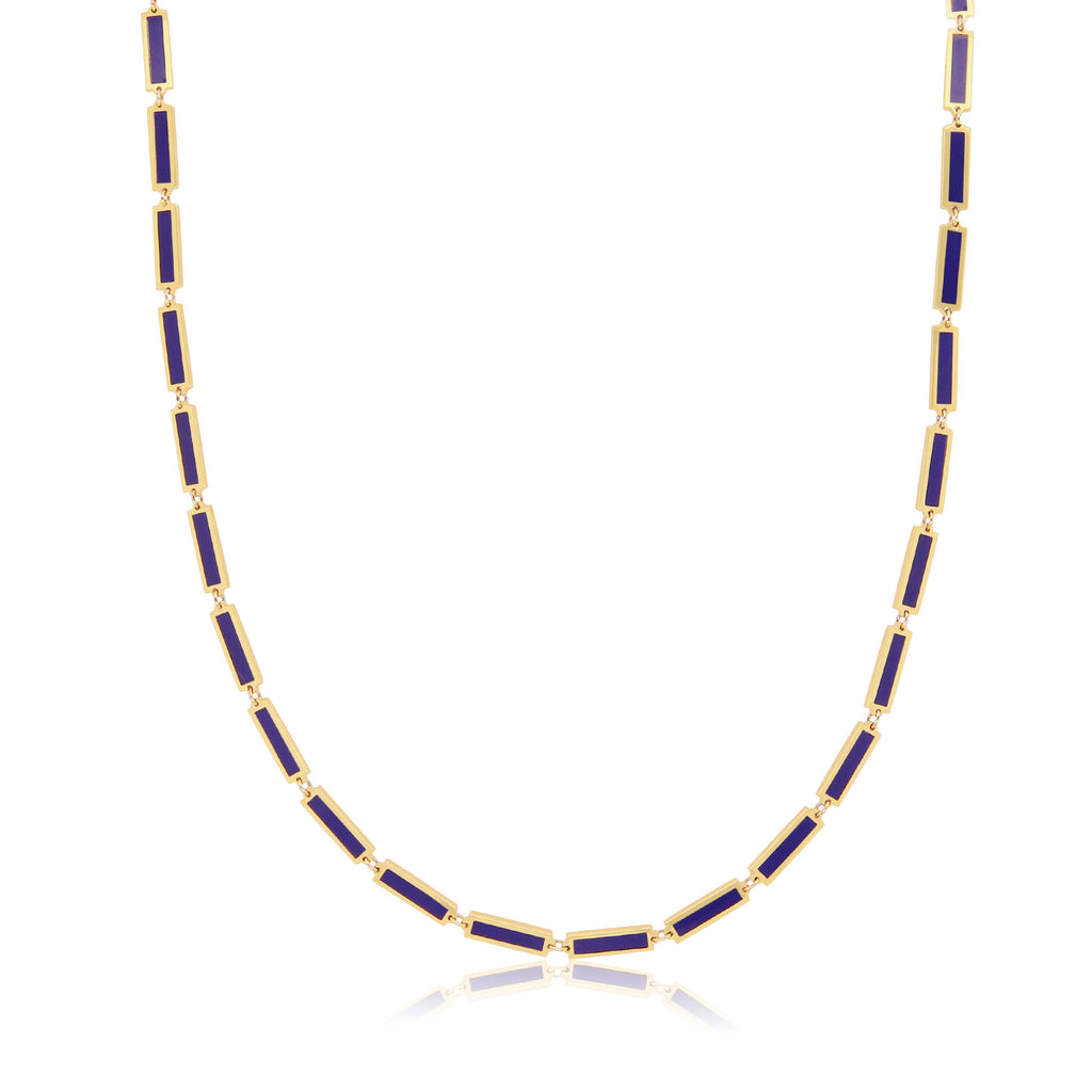 Baguette Lapis Necklace