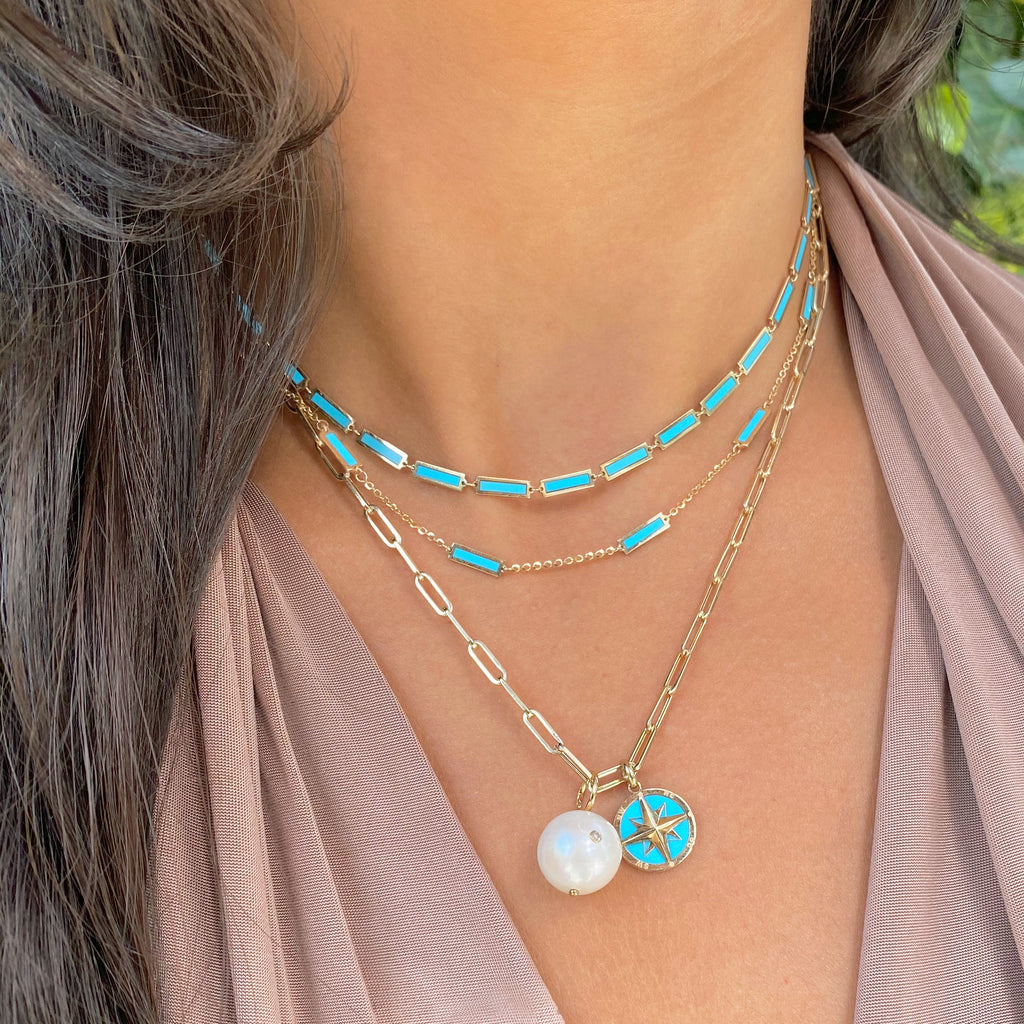 Baguette Turquoise Necklace