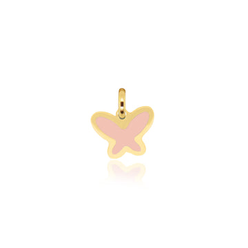 Mini Pink Mother of Pearl Butterfly Charm