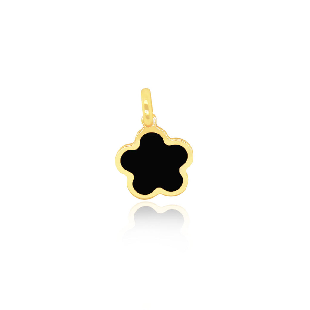 Mini Onyx Flower Charm