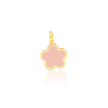 Mini Pink Mother of Pearl Flower Charm