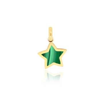 Mini Malachite Star Charm