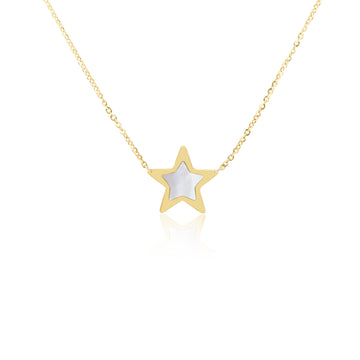 Mother of Pearl Single Star Necklace